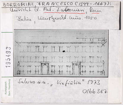 Vorschaubild Rom: Palazzo Falconieri, Entwurf der Fassade. Borromini 